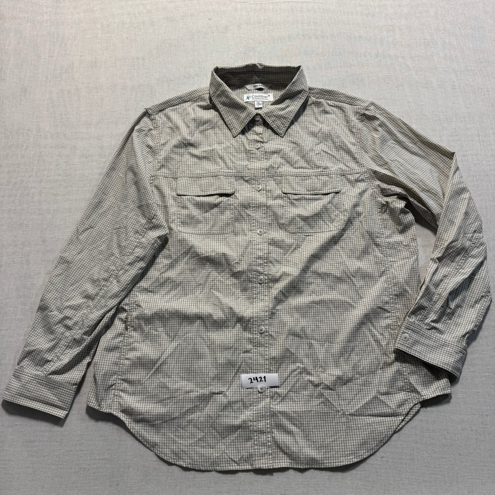 Coolibar Travel Shirt Mens Sz L Grey